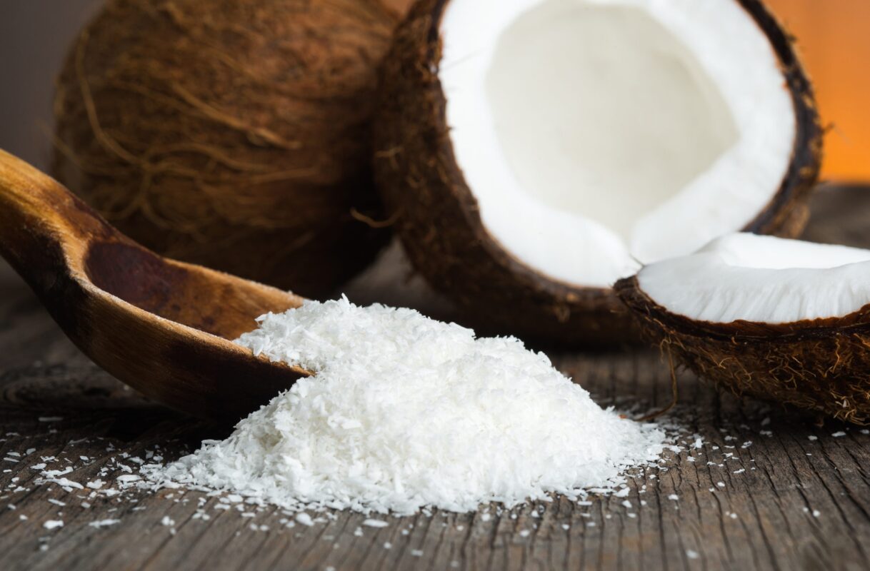 Clean, white desiccated coconut powder for wholesale and OEM clients